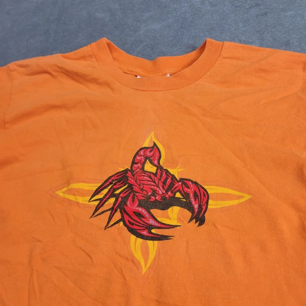 Mad Engine T-Shirt Kids Size‎ M Orange Red Scorpion Graphic Short Sleeve Tee